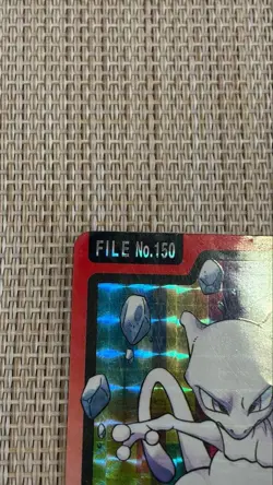Pokemon Carddass Bandai Prism Holo Mewtwo FILE No.150 Japanese Vintage 1996 TCG - Image 5