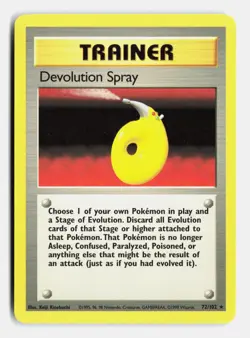 Devolution Spray 72/102 Rare Base Set Unlimited Moderately Played - Image 1