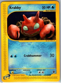 Krabby 115/165 Non Holo Expedition - Pokemon Card - NM - Image 1