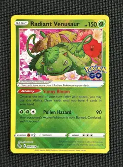 Pokemon TCG - Radiant Venusaur 004/078 Pokemon GO Radiant Holo | NM - Image 2