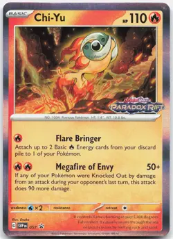 Chi-Yu (Prerelease) 057 Holo Promo Scarlet & Violet Promo Pokemon Holo Near Mint - Image 1