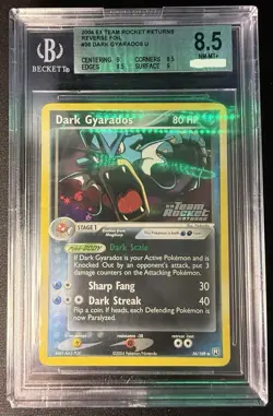 2004 POKEMON EX TEAM ROCKET RETURNS #36 DARK GYARADOS-REVERSE FOIL BGS 8.5 - Image 1