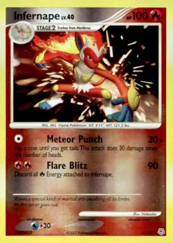 Infernape 5/130 rev Holo Rare Diamond & Pearl Pokemon Lightly Played - Image 1