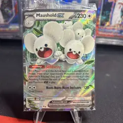 Pokemon TCG S&V: Maushold EX 155/182 AND Tandemaus 167/193 Cosmos Holo Promo - Image 1