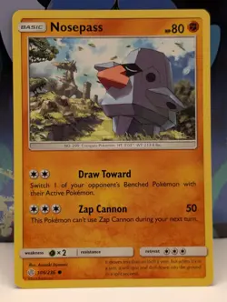 Pokemon TCG Nosepass Common SM - Cosmic Eclipse 106/236 LP - Image 1