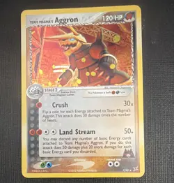 Pokemon TCG Team Magma's Aggron 7/95 Holo Rare 120 HP 2004 English - Image 1