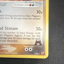 Pokemon TCG Team Magma's Aggron 7/95 Holo Rare 120 HP 2004 English - Image 4