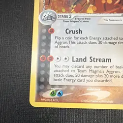 Pokemon TCG Team Magma's Aggron 7/95 Holo Rare 120 HP 2004 English - Image 5