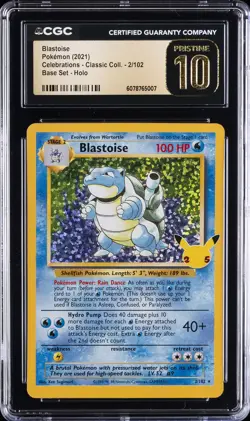 2021 POKEMON CELEBRATIONS CLASSIC COLLECTION #002 BLASTOISE CGC 10 PRISTINE - Image 1