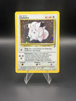 Pokemon TCG Base Set 2 Clefairy 6/130 Vintage Holo Unlimited Rare Swirl/NM - Image 1