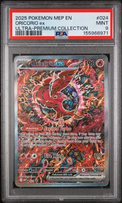 Pokemon Oricorio ex Promo Holo PSA 9 2025 EN 024 Ultra-Premium Collection - Image 1