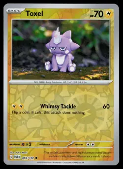 Toxel Common Reverse Holo Paradox Rift PAR 069/182 Pokemon NM 2023 - Image 1