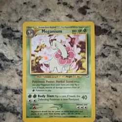 Pokemon TCG Neo Genesis Meganium 10/111 Holo Rare Unlimited 100 HP Eng 2000 - Image 1