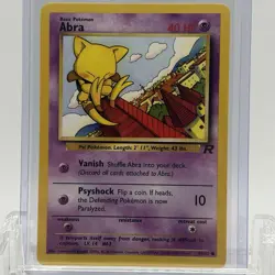 Pokemon TCG Team Rocket Abra #49/82 Common LP - Image 1