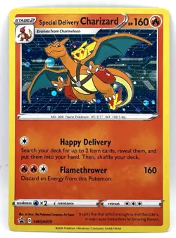 Special Delivery Charizard SWSH075 SWSH Sword & Shield Pokemon Promo Cards Holo - Image 1