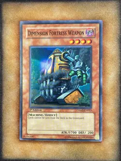 Yugioh Dimension Fortress Weapon CRMS-EN033 Super Rare 1st Ed NM - Image 1