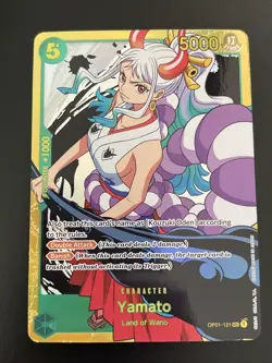 Yamato OP01-121 SEC Original One Piece TCG Romance Dawn Foil NM ENGLISH - Image 1