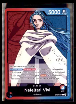 One Piece Kingdom of Intrigue Nefeltari Vivi Leader OP 04-001 - Image 1