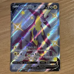 Toxtricity V SV112/SV122 Shining Fates Full Art Shiny Holo Rare Pokemon Card NM - Image 1