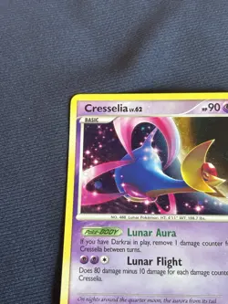 Cresselia DP51 Diamond and Pearl Holo Pokemon card played - Image 2