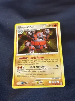 Rhyperior 12/130 Diamond and Pearl Holo Pokemon card Lp - Image 1