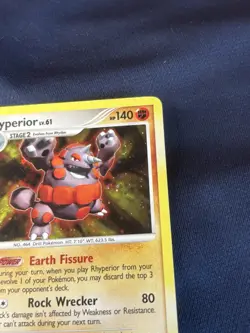 Rhyperior 12/130 Diamond and Pearl Holo Pokemon card Lp - Image 2
