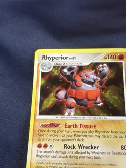 Rhyperior 12/130 Diamond and Pearl Holo Pokemon card Lp - Image 3