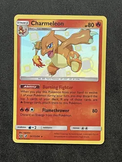 Pokemon TCG Charmeleon SV7/SV94 Hidden Fates Shiny Vault Holo Rare Card NM - Image 1