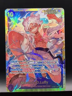 One Piece Card Game OP05-119 Monkey D Luffy Gear 5 SEC English *RARE* - Image 2