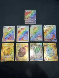 Pokemon TCG 9 Card Secret Rare Gold Lot - Conditions Vary - See Photos! - Image 1