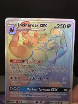 Pokemon Card Incineroar GX 188/181 Secret Rare Sun & Moon Team Up Light Play - Image 2