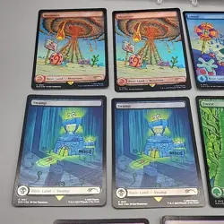 MTG Spongebob Squarepants Secret Lair Lands Under the Sea Rainbow Foil 11 Cards - Image 2