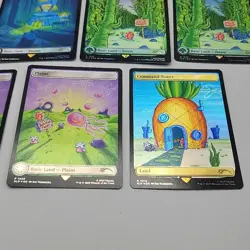MTG Spongebob Squarepants Secret Lair Lands Under the Sea Rainbow Foil 11 Cards - Image 5