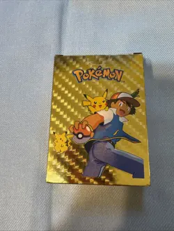 55Pcs Pokemon Card Foil GOLD PACK CARDS TCG GX Vmax GX Card Charizard Rare - Image 1