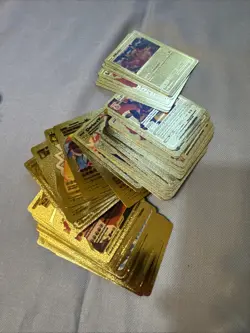 55Pcs Pokemon Card Foil GOLD PACK CARDS TCG GX Vmax GX Card Charizard Rare - Image 3