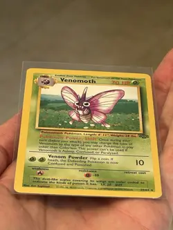 1999 Pokemon TCG Venomoth Card 29/64 Jungle Unlimited Rare Vintage Card LP - Image 3