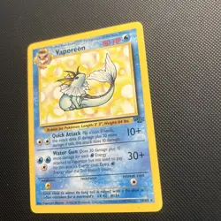 Vaporeon 28/64 Jungle Non Holo Rare MP Pokemon Card - Image 3