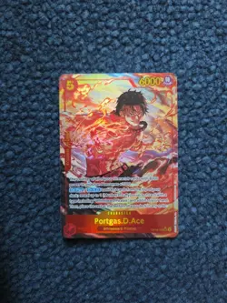 Bandai One Piece Card Game Portgas D. Ace OP16-118 SEC Alt Art - Image 1