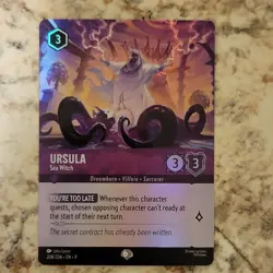 Disney Lorcana Ursula Sea Witch Fabled Epic Holo Amethyst 208/204 EN Card - Image 1
