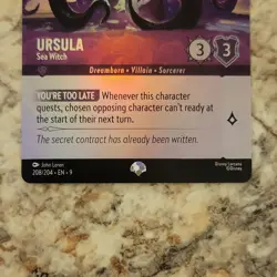 Disney Lorcana Ursula Sea Witch Fabled Epic Holo Amethyst 208/204 EN Card - Image 4