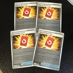 [4x Playset] Special Red Card 082/086 ME04:Chaos Rising POKEMON TCG REVERSE HOLO - Image 1