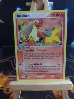 Pokemon TCG Blaziken Card Ruby and Sapphire 3/109 Rare non holo - Image 1