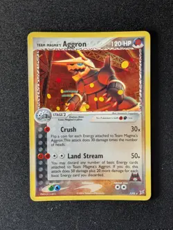 Pokemon TCG Team Magma's Aggron Holo Rare Card 7/95 Team Magma vs Team Aqua - Image 1