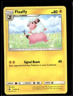 Pokemon Flaaffy 77/214 Lost Thunder Non Holo Uncommon 2 Card Lot - Image 1