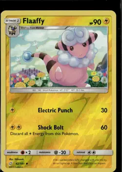 Pokemon Flaaffy 42/181 Team up Reverse Holo UnCommon 2 Card Lot - Image 1