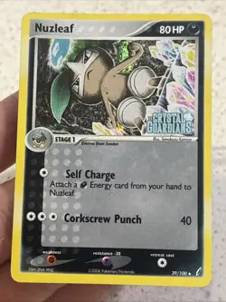 Pokemon TCG Card 2006 EX Crystal Guardians - Nuzleaf 39/100 Reverse Holo - Image 1