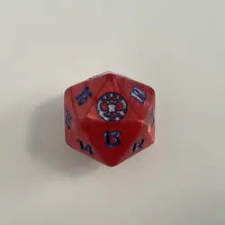 MTG SPM 20-sided Blue On Red Spindown Die / Dice (XL 32mm) Spider-Man Bundle - Image 1