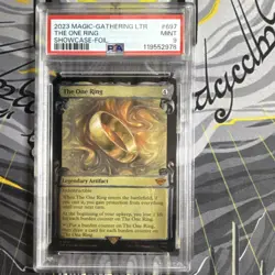 Wizards of the Coast MTG LTR The One Ring #697 Showcase Scrolls Foil PSA 9 - Image 1