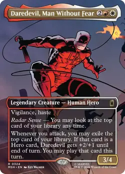 Mint/Near-Mint, English - 1 x MTG Daredevil, Man Without Fear (0324) - Foil - Bo - Image 1