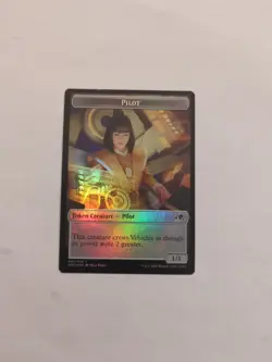 Spirit (002) Pilot (001) Double-sided Token *FOIL* Kamigawa: Neon Dynasty NM - Image 2
